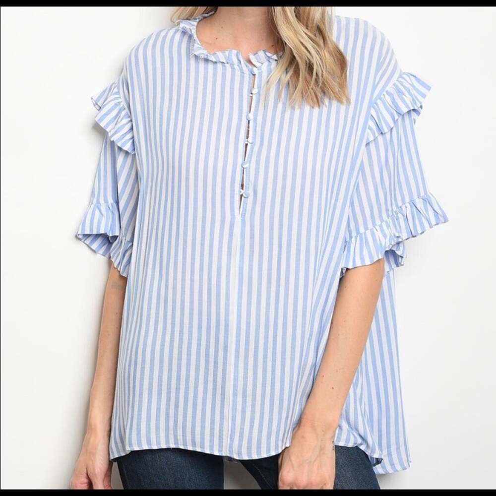 Mustard Seed Vertical Stripe Top